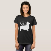 Corgi-Hunde-Engel T-Shirt (Vorne ganz)
