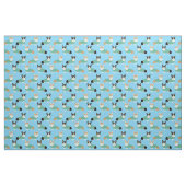 Corgi-Hunde in den Schuhen hblau Stoff (Fat Quarter (45,7 x 55,9 cm))