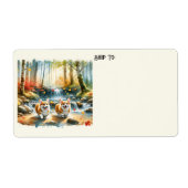 Corgi Hunde in einem Waldlauf mit Herbstfarben (Vorne)