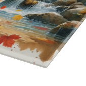 Corgi Hunde in einem Waldlauf mit Herbstfarben Schneidebrett (Ecke)