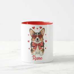 Corgi-Hunde-Kaffeetasse Frohen Valentinstag 2026 Tasse