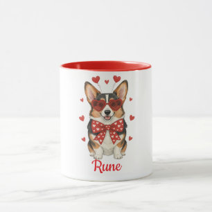 Corgi-Hunde-Kaffeetasse Frohen Valentinstag 2026 Tasse