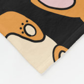 Corgi Hunde, Niedlicher nahtloser Hintergrund. Fleecedecke (Ecke)