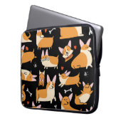 Corgi Hunde, Niedlicher nahtloser Hintergrund. Laptopschutzhülle (Vorderseite Links)