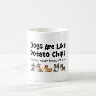 Corgi Hunde sind wie Kartoffelchips, die man nie h Kaffeetasse