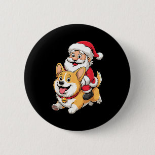 Corgi-Hundefan Kinder Männer Frauen Corgi-Weihnach Button