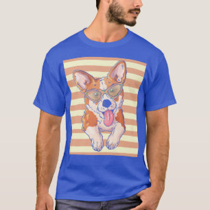 Corgi-Hundefan-Shirt Retro Vintage Sonnenuntergang T-Shirt