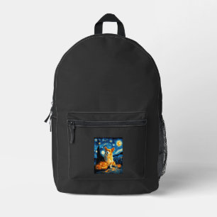 Corgi-Hundefreunde Malerei von van gogh Sternennac Bedruckter Rucksack