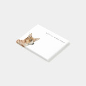 Corgi-Hundekunst | addieren Ihren Namen Post-it Klebezettel (angewinkelt)