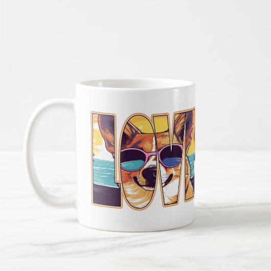 Corgi-Hundeliebe Kaffeetasse (Links)