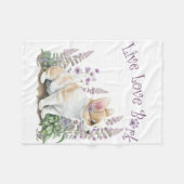 Corgi-Hundemama-Blumen Fleecedecke (Vorderseite (Horizontal))