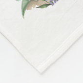 Corgi-Hundemama-Blumen Fleecedecke (Ecke)