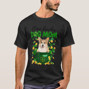 Corgi-Hundemutter Irisches Grünes Kleeblatt St. Pa T-Shirt
