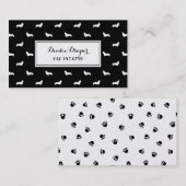 Corgi-HundeSilhouette-Schwarz- und Visitenkarte (Vorne/Hinten)