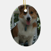 Corgi-Hundeverzierung Keramikornament (Hinten)