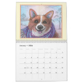 Corgi Hundewandkalender aus Aquarellbildern Kalender (Jan 2026)