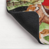 Corgi Huntsman fährt zu Hunden Mousepad (Ecke)