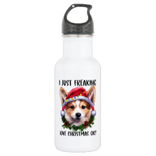 Corgi I just Freak Liebe Weihnachten Weihnachten W Edelstahlflasche