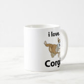 Corgi I Liebe Corgi Kaffi Tasse (VorderseiteRechts)