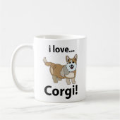 Corgi I Liebe Corgi Kaffi Tasse (Links)