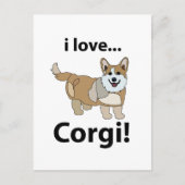Corgi I Liebe Corgi Postkarte (Vorderseite)