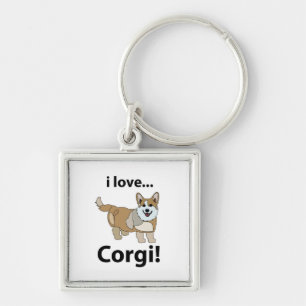 Corgi I Liebe Corgi Schlüsselanhänger