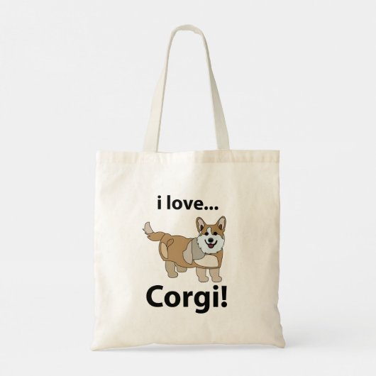 Corgi I Liebe Corgi Tragetasche (Rückseite)