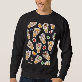 Corgi Ice Cream Cone Pattern Sweatshirt