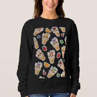 Corgi Ice Cream Cone Pattern Sweatshirt