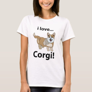 Corgi Ich liebe Corgi  T-Shirt