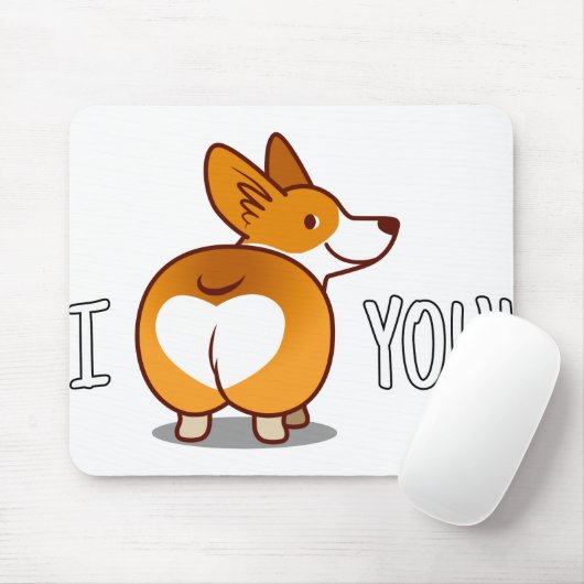 Corgi - Ich Liebe Sie Mousepad (Mit Mouse)