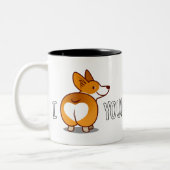 Corgi - Ich Liebe Sie Zweifarbige Tasse (Links)