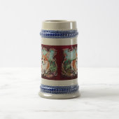 Corgi im Garten! Bierglas (Mittel)