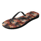 Corgi im Herbst Leaves Fall Inspiriert Badesandalen (Schrägansicht)