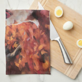 Corgi im Herbst Leaves Fall Inspiriert Geschirrtuch (Viertel Falte)