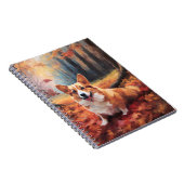 Corgi im Herbst Leaves Fall Inspiriert Notizblock (Rechte Seite)