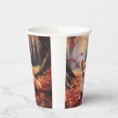 Corgi im Herbst Leaves Fall Inspiriert Pappbecher (Links)