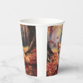 Corgi im Herbst Leaves Fall Inspiriert Pappbecher (Rechts)