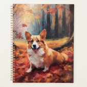 Corgi im Herbst Leaves Fall Inspiriert Planer (Vorderseite)