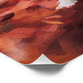 Corgi im Herbst Leaves Fall Inspiriert Poster (Ecke)