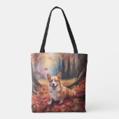 Corgi im Herbst Leaves Fall Inspiriert Tasche (Rückseite)