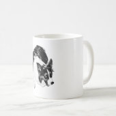 Corgi im Herbsthimmel Kaffeetasse (VorderseiteRechts)