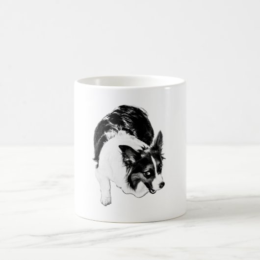 Corgi im Herbsthimmel Kaffeetasse (Mittel)