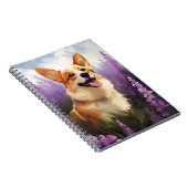 Corgi im Lavenderfeld Notizblock (Rechte Seite)