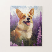 Corgi im Lavenderfeld Puzzle (Vertikal)