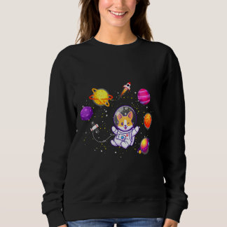 Corgi im Weltraum Corgi Astronaut Corgi Sweatshirt