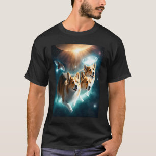 Corgi im Weltraum mit Donuts Niedliche Corgi Boys  T-Shirt