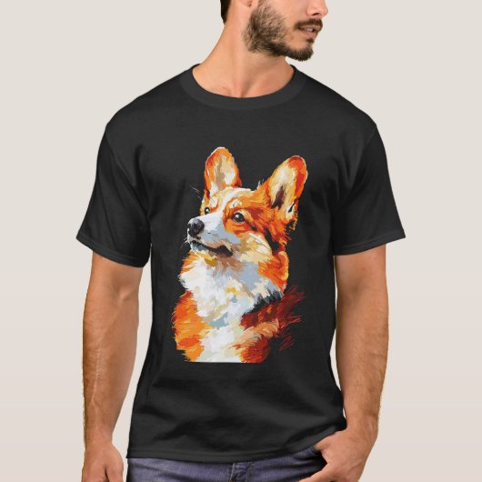 Corgi Impressionist T-Shirt (Vorderseite)