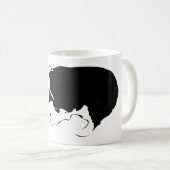 Corgi in Bewegung, winterlich hell Kaffeetasse (VorderseiteRechts)