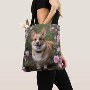 Corgi in den rosa Rosen, Tasche